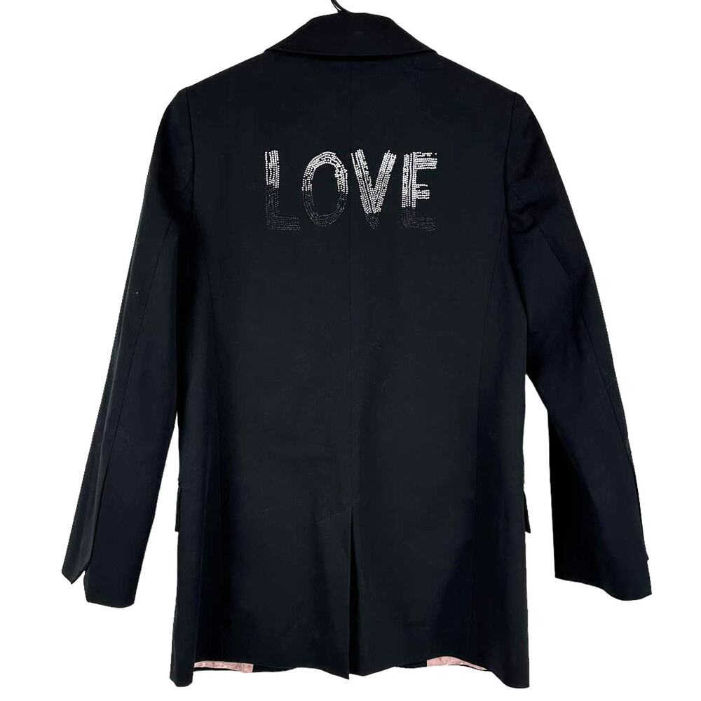 Zadig & Voltaire NWT Viva Love Stretch Cotton Blazer Black Women's Sz 34 (US XS)
